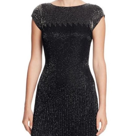 Aidan Mattox - Beaded Chiffon Short Dress - Picture 3 of 3